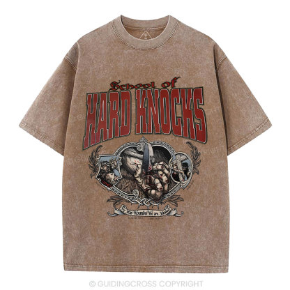 Because Of Hard Knocks Christian washed T-Shirt