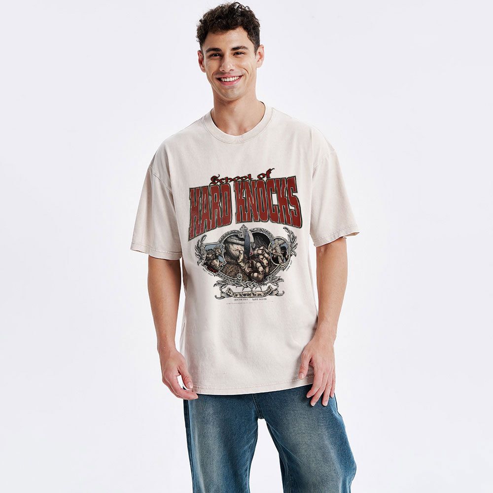 Because Of Hard Knocks Christian washed T-Shirt