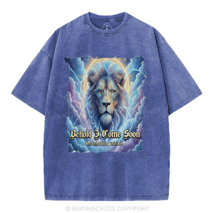 Behold I Come Soon Christian Washed T-Shirt