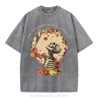 Behold I Will Cause Breath To Enter Into You Christian Washed T-Shirt