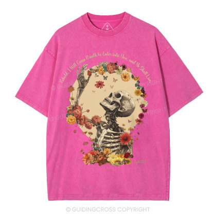 Behold I Will Cause Breath To Enter Into You Christian Washed T-Shirt