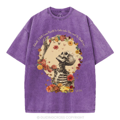 Behold I Will Cause Breath To Enter Into You Christian Washed T-Shirt