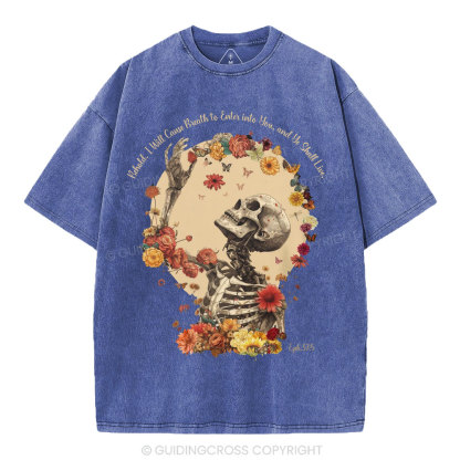 Behold I Will Cause Breath To Enter Into You Christian Washed T-Shirt