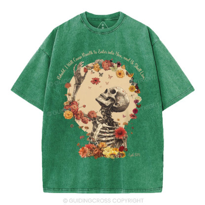 Behold I Will Cause Breath To Enter Into You Christian Washed T-Shirt