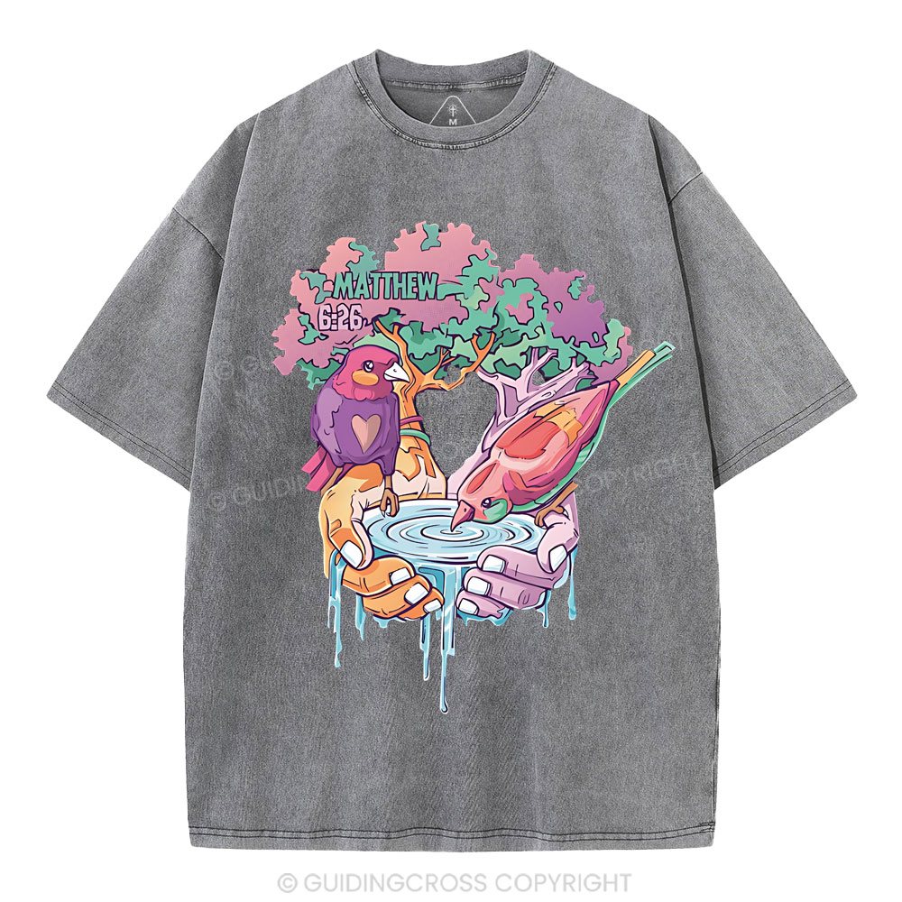 Behold The Fowls Of The Are Christian Washed T-Shirt