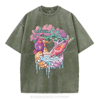 Behold The Fowls Of The Are Christian Washed T-Shirt