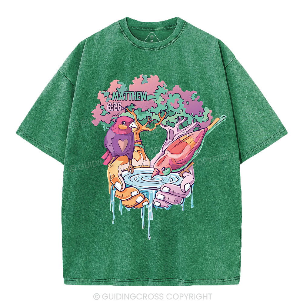 Behold The Fowls Of The Are Christian Washed T-Shirt