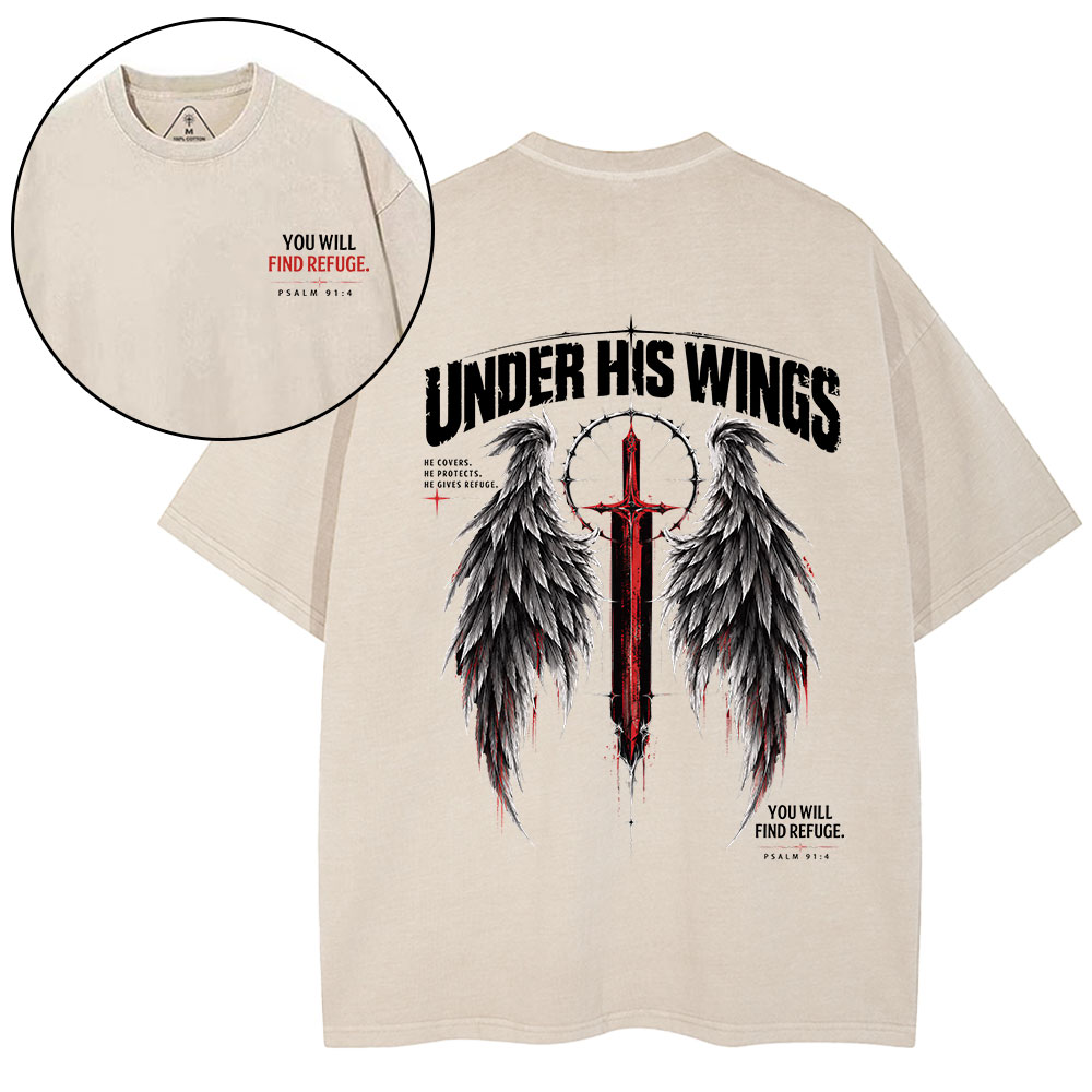 You Will Find Refuge Christian Washed T-Shirt