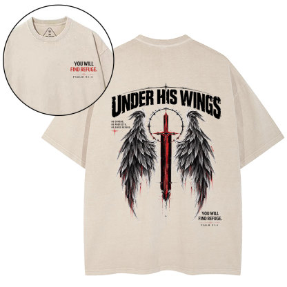 You Will Find Refuge Christian Washed T-Shirt