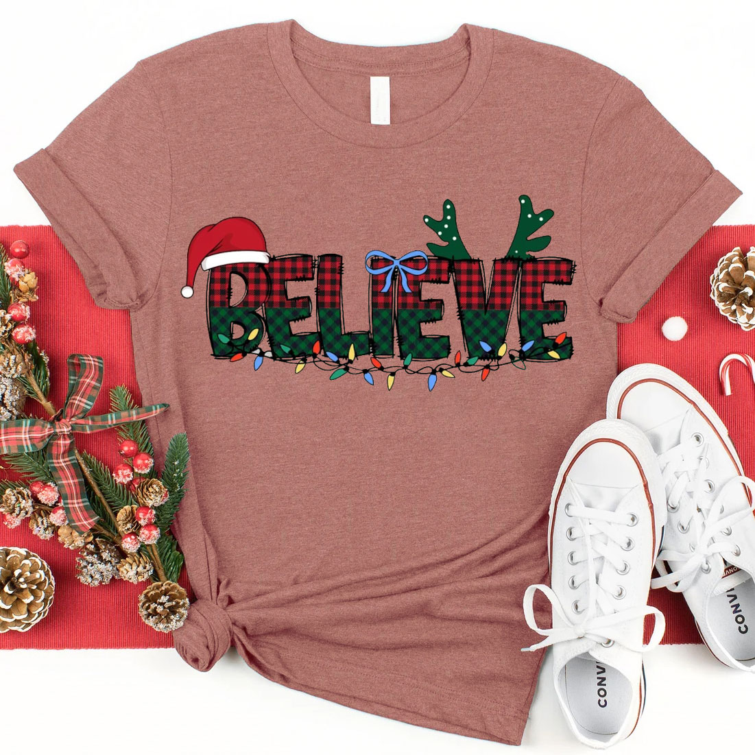 Believe Christian Christmas T-Shirt