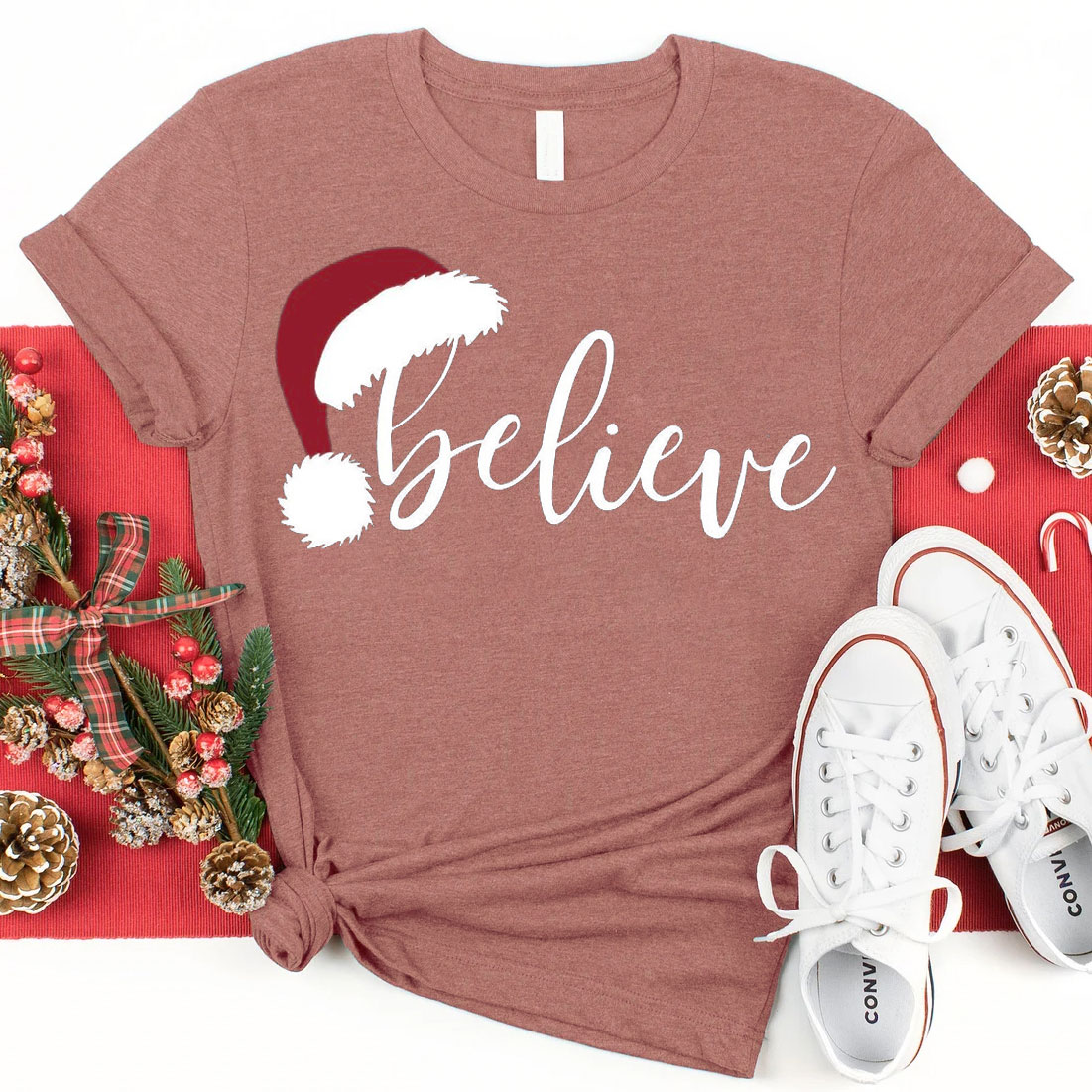 Believe Christmas Christian T-Shirt 