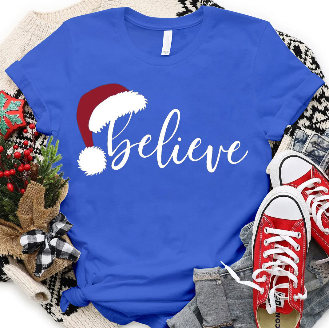 Believe Christmas Christian T-Shirt 