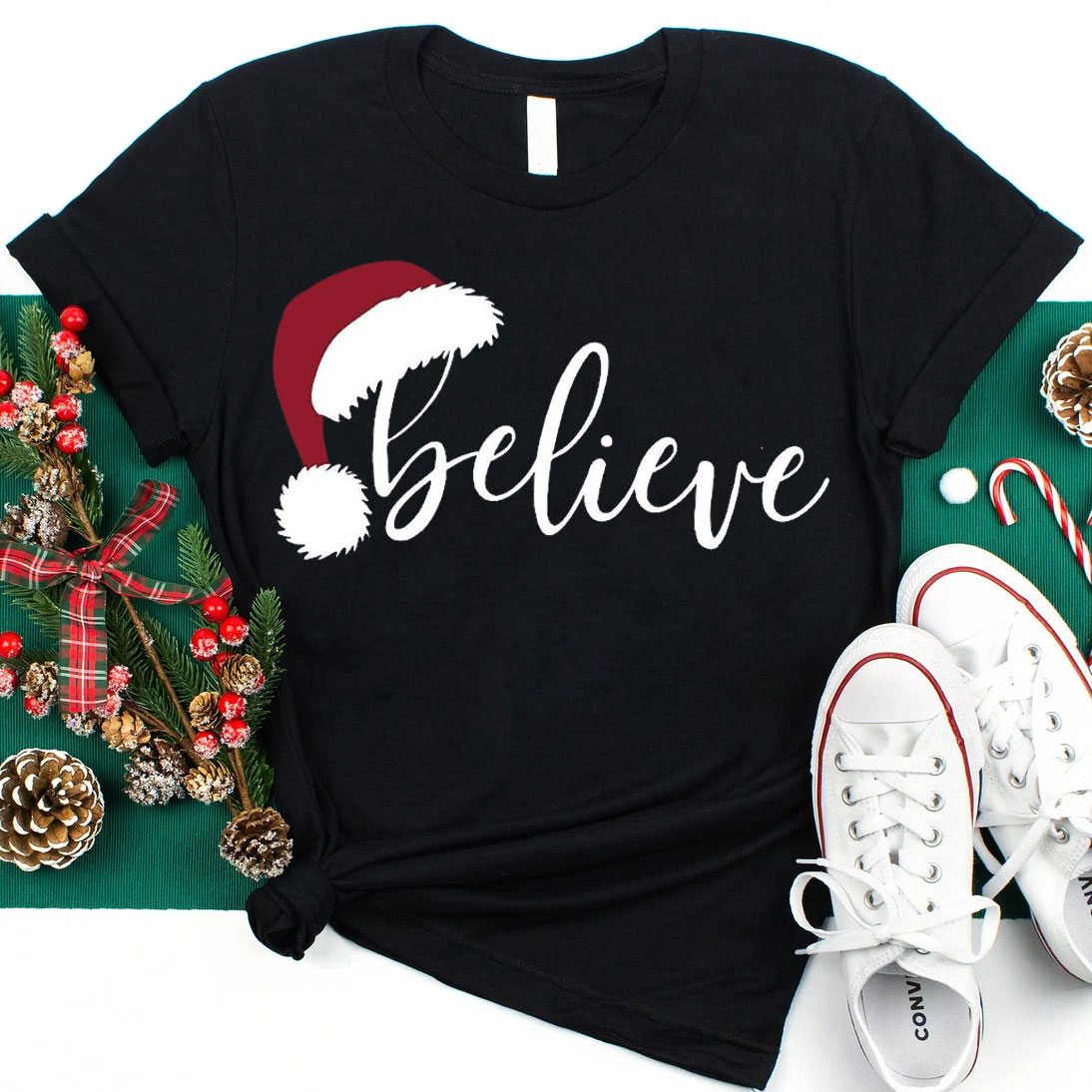 Believe Christmas Christian T-Shirt 