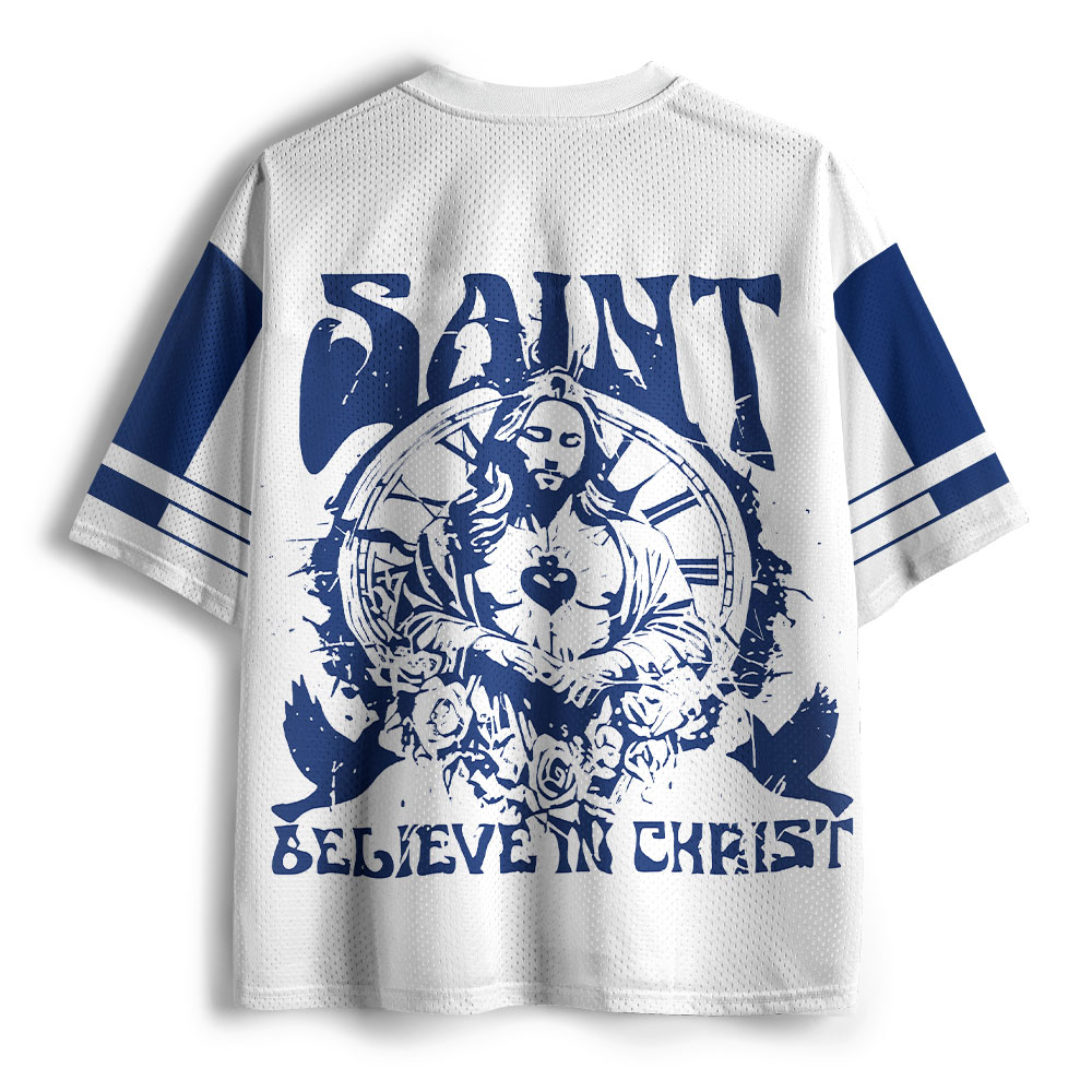 Saint Believe In Christ Christian Mesh Jersey