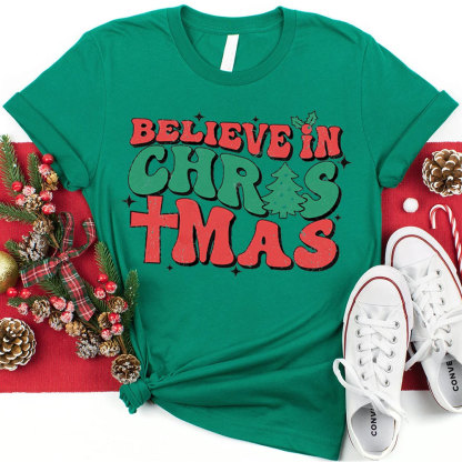 Believe In Christmas Christian T-Shirt