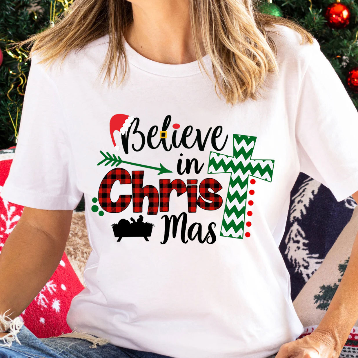 Believe In Christmas Christian T-Shirt
