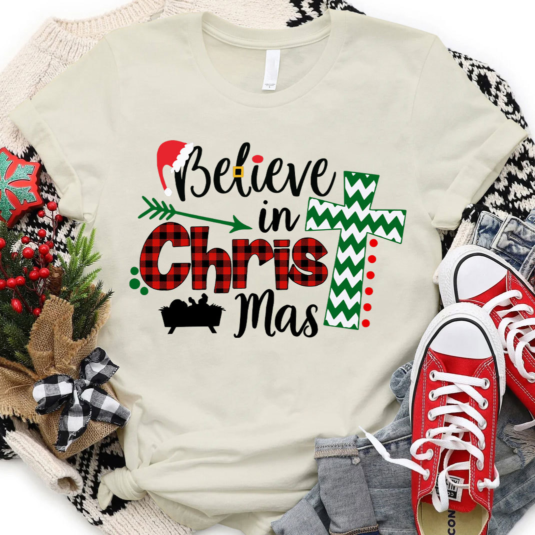 Believe In Christmas Christian T-Shirt