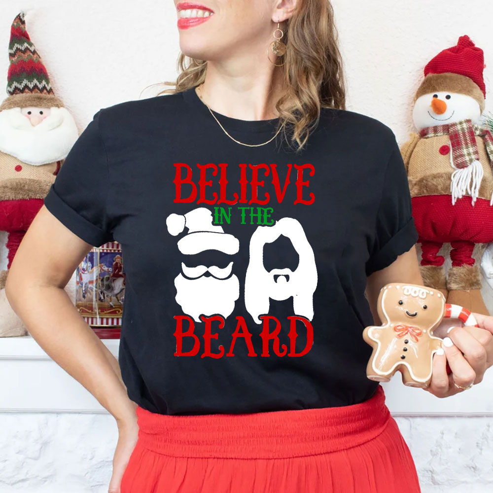 Believe In The Beard Christian Christmas T-Shirt