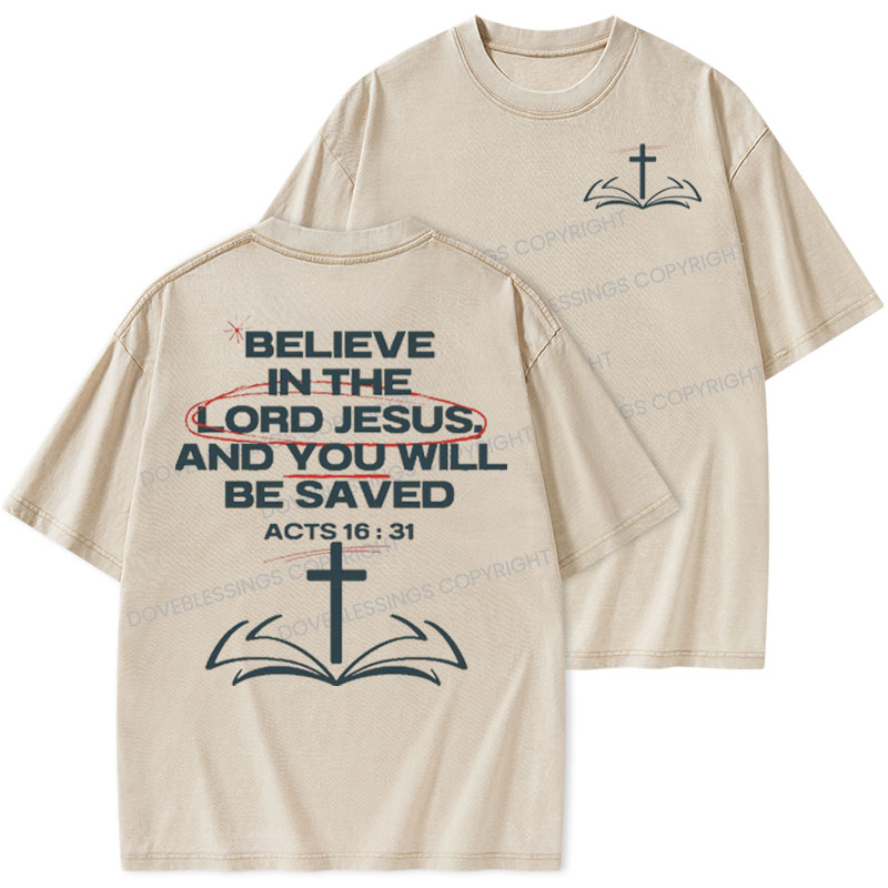 Believe In The Lord Christian Washed T-Shirt