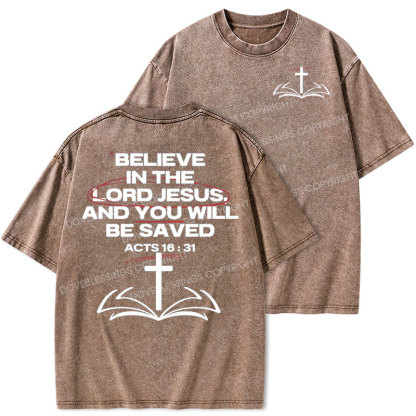 Believe In The Lord Christian Washed T-Shirt
