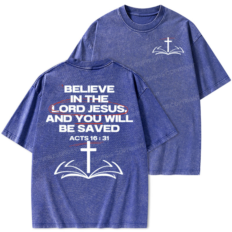 Believe In The Lord Christian Washed T-Shirt