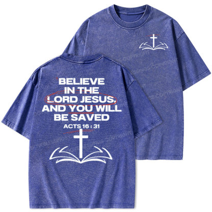 Believe In The Lord Christian Washed T-Shirt