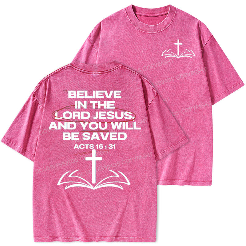 Believe In The Lord Christian Washed T-Shirt