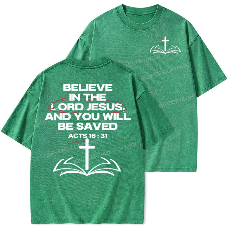Believe In The Lord Christian Washed T-Shirt