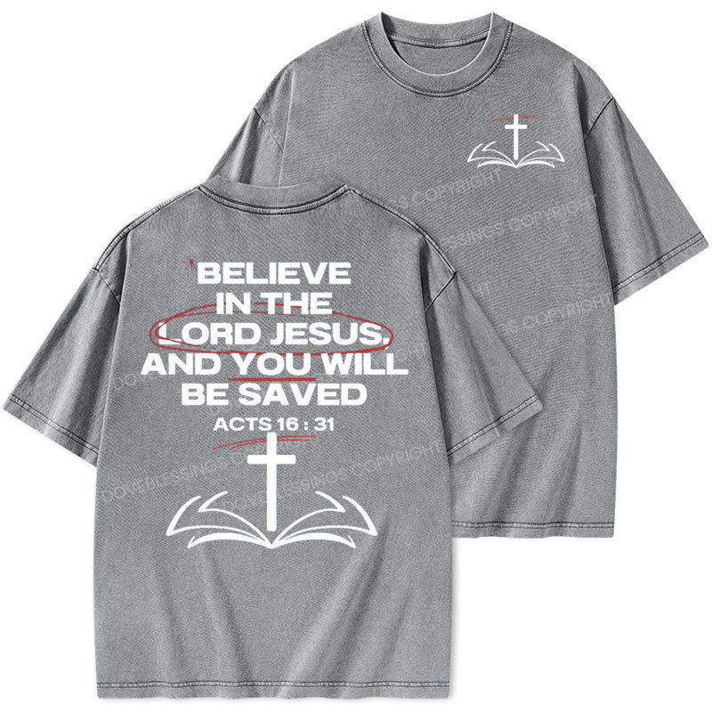 Believe In The Lord Christian Washed T-Shirt