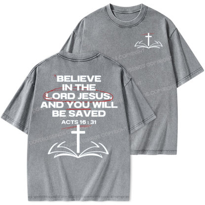 Believe In The Lord Christian Washed T-Shirt