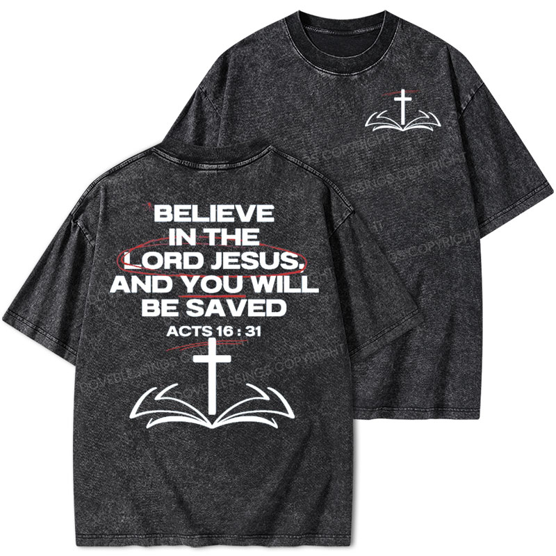 Believe In The Lord Christian Washed T-Shirt