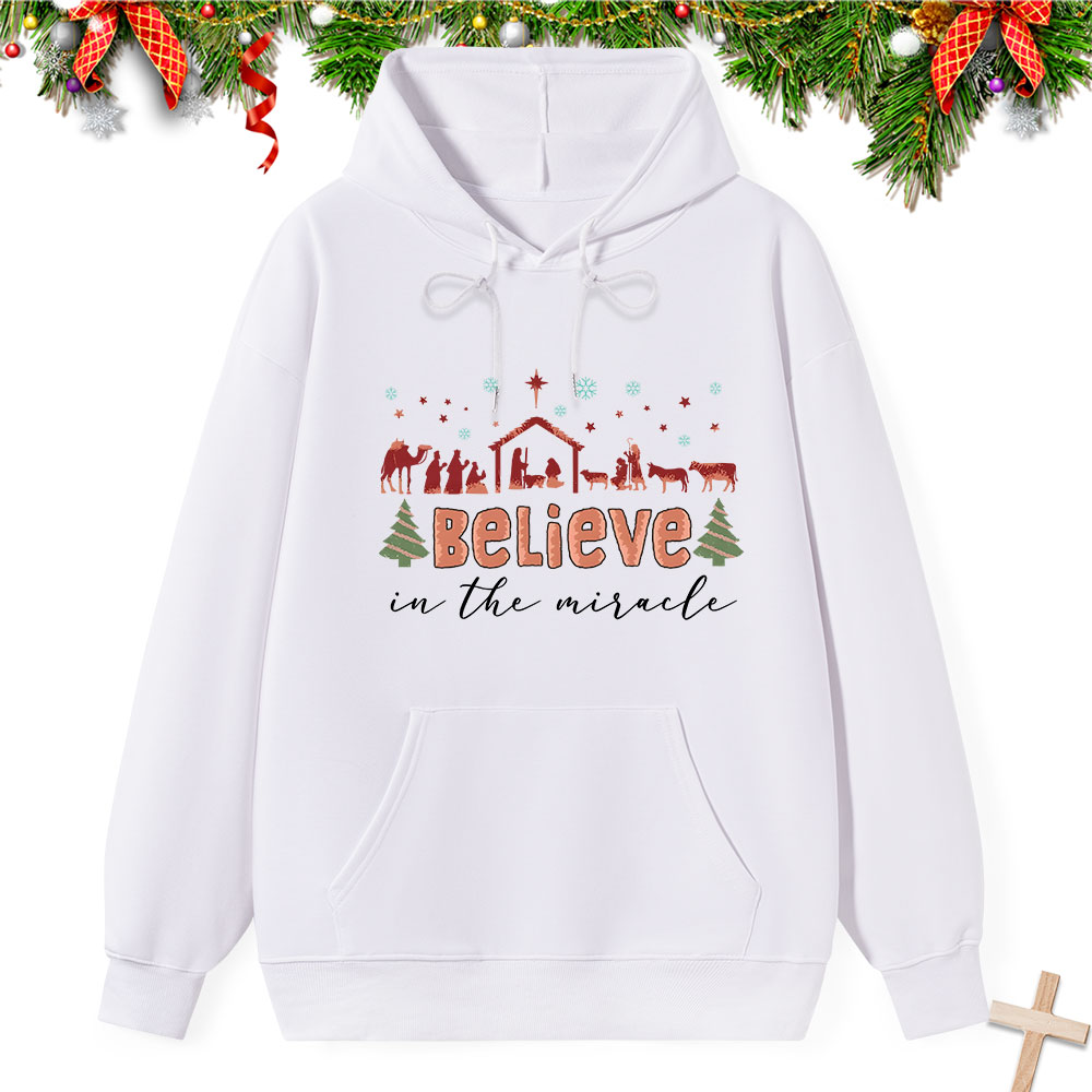 Believe In The Miracle Classic Christian Hoodie