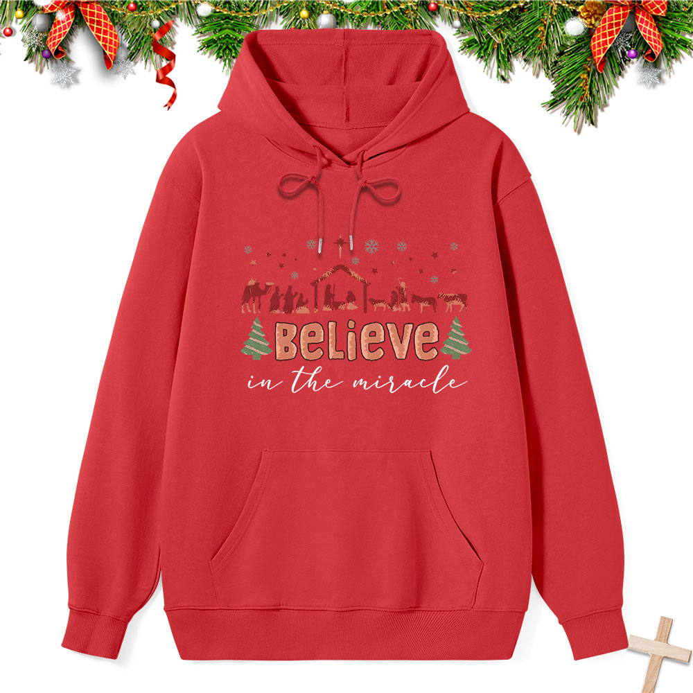Believe In The Miracle Classic Christian Hoodie