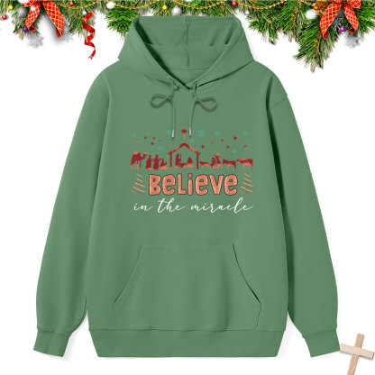 Believe In The Miracle Classic Christian Hoodie
