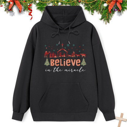 Believe In The Miracle Classic Christian Hoodie