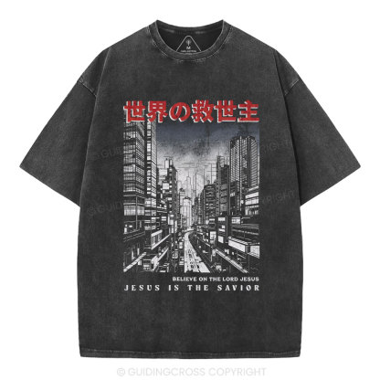 Believe On The Lord Jesus Christian Washed T-Shirt