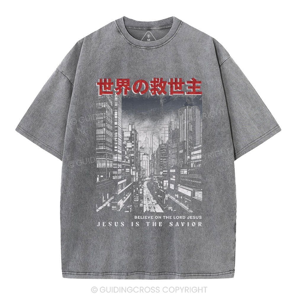 Believe On The Lord Jesus Christian Washed T-Shirt
