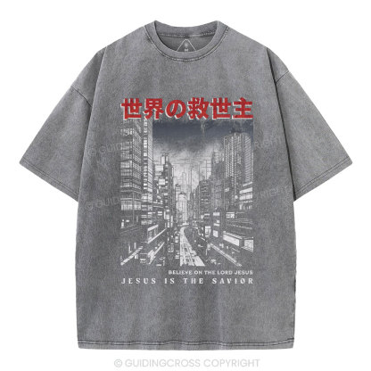 Believe On The Lord Jesus Christian Washed T-Shirt