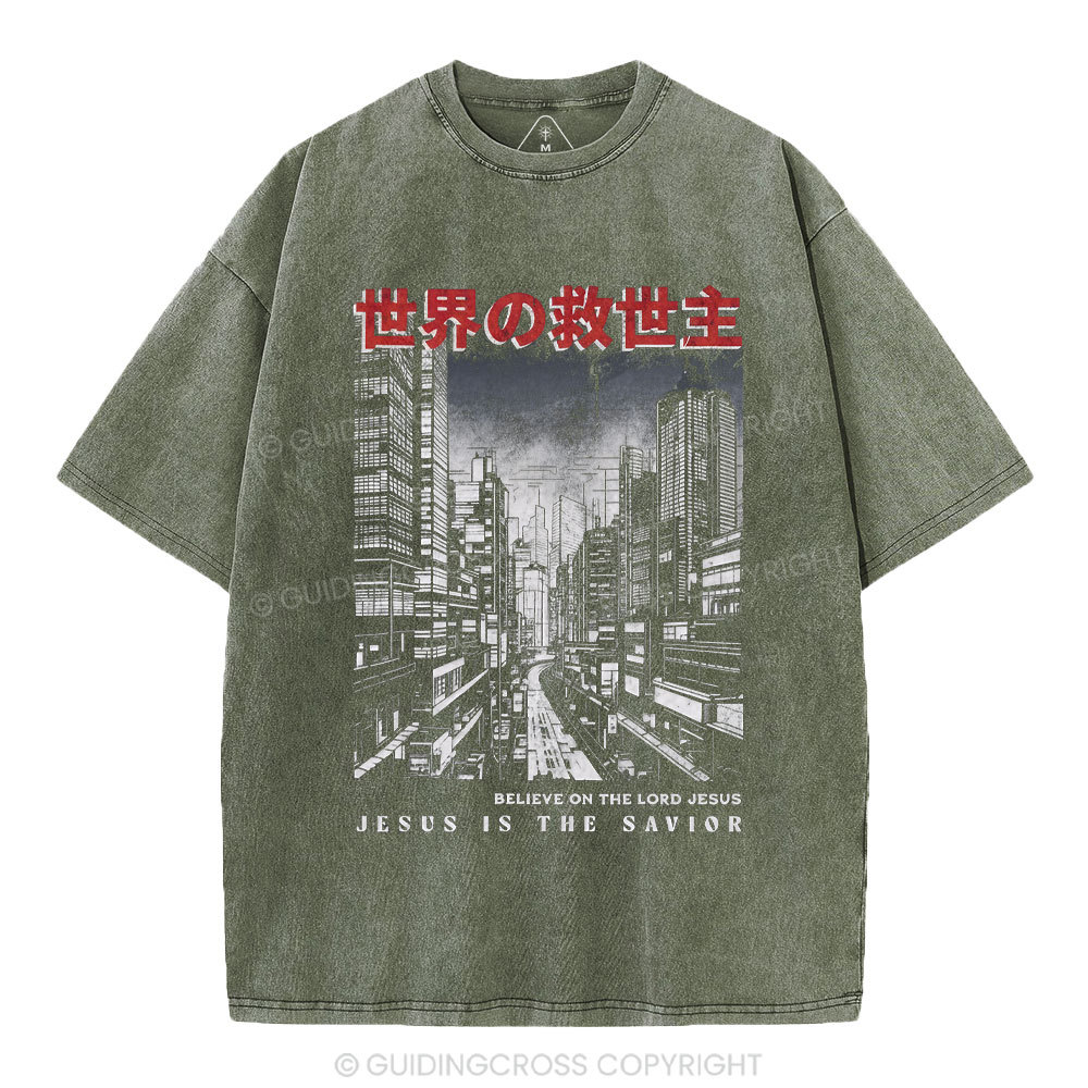 Believe On The Lord Jesus Christian Washed T-Shirt