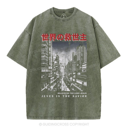 Believe On The Lord Jesus Christian Washed T-Shirt