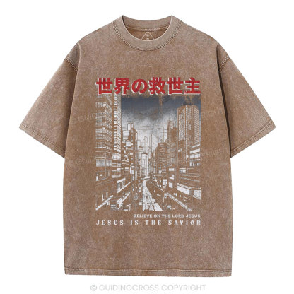 Believe On The Lord Jesus Christian Washed T-Shirt