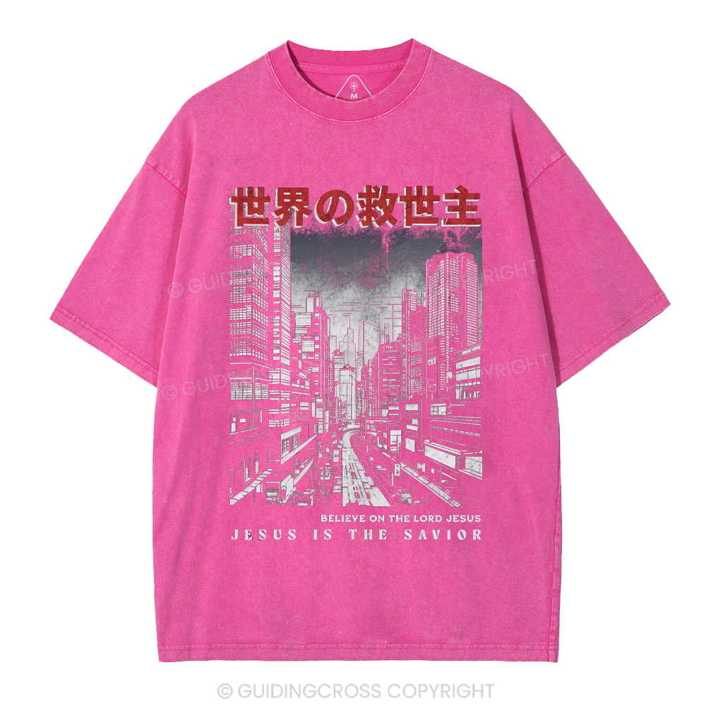 Believe On The Lord Jesus Christian Washed T-Shirt