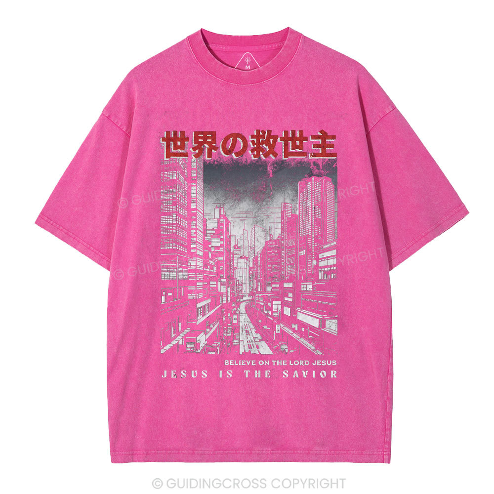 Believe On The Lord Jesus Christian Washed T-Shirt