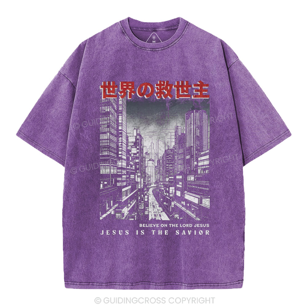 Believe On The Lord Jesus Christian Washed T-Shirt