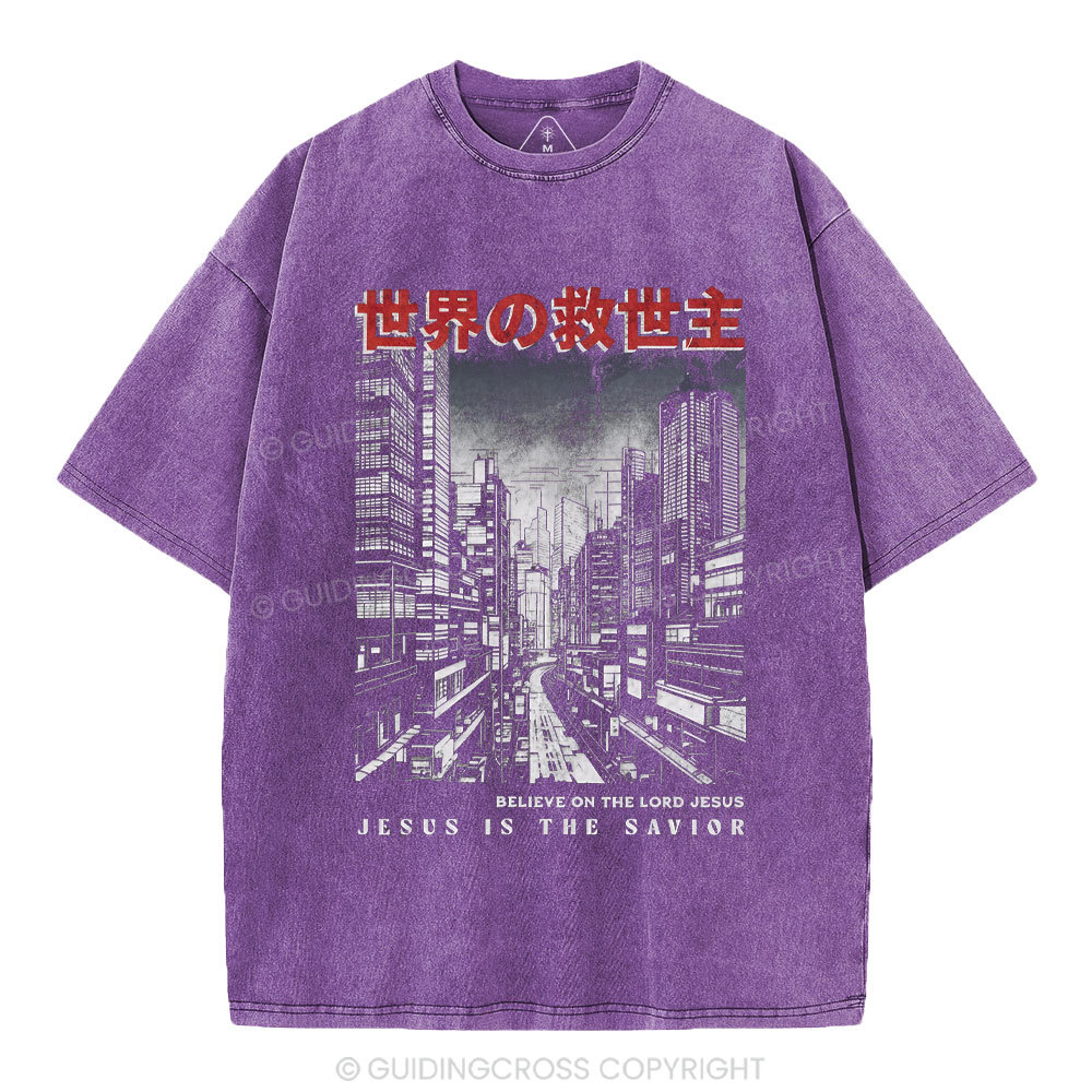 Believe On The Lord Jesus Christian Washed T-Shirt