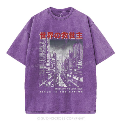 Believe On The Lord Jesus Christian Washed T-Shirt