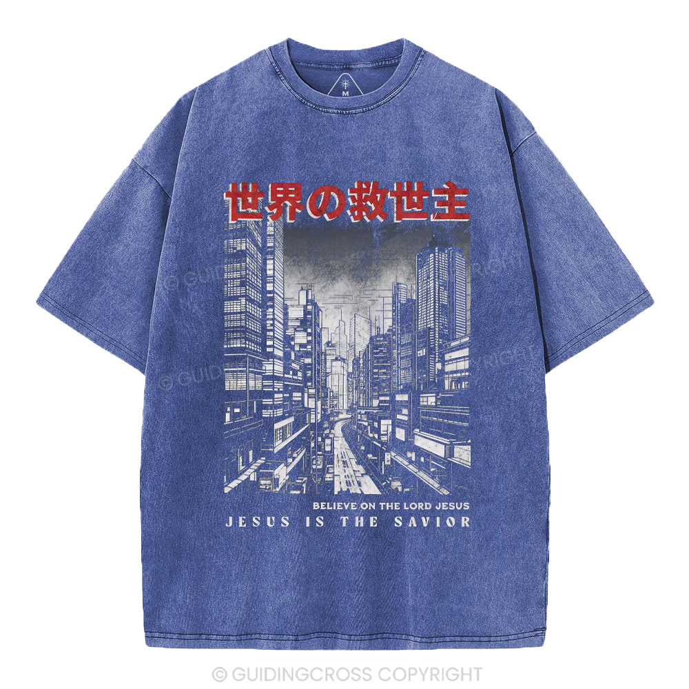Believe On The Lord Jesus Christian Washed T-Shirt