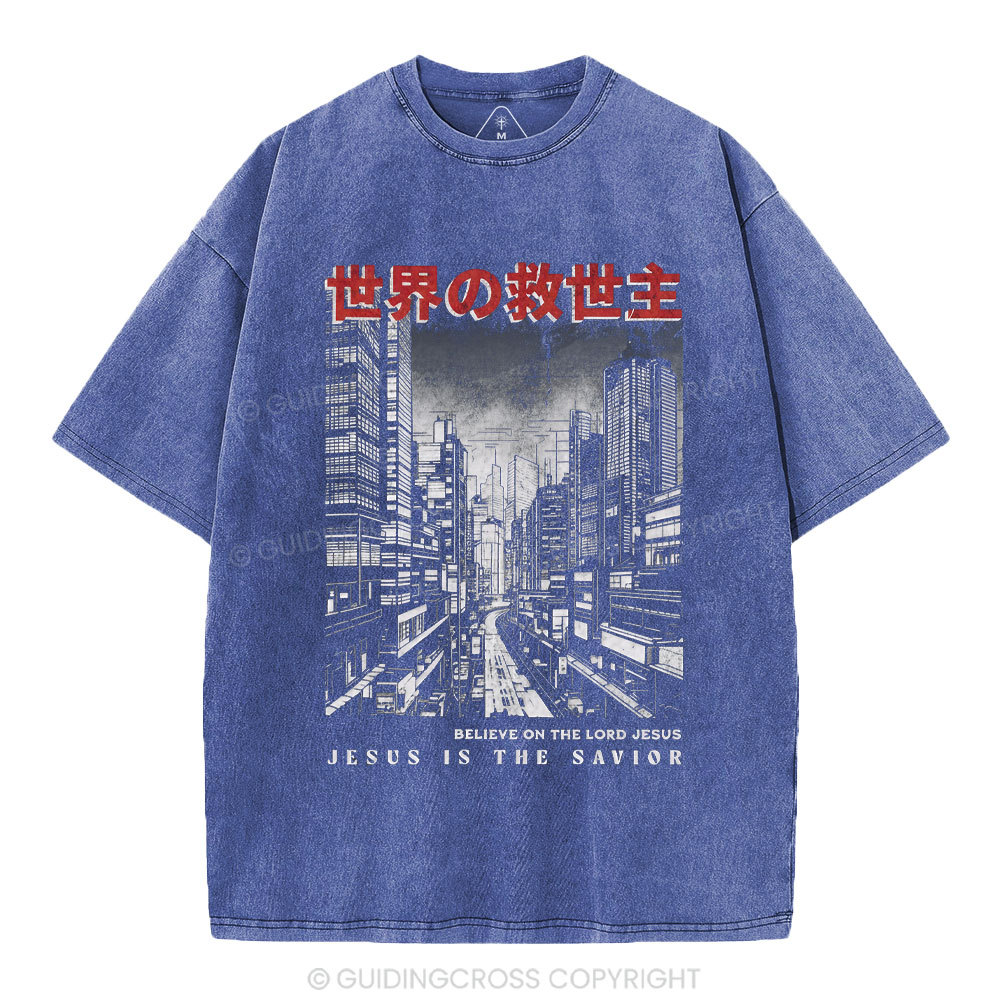 Believe On The Lord Jesus Christian Washed T-Shirt