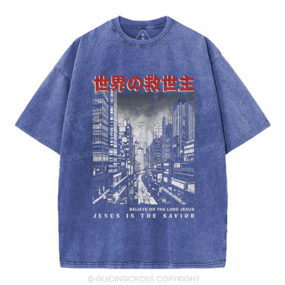 Believe On The Lord Jesus Christian Washed T-Shirt