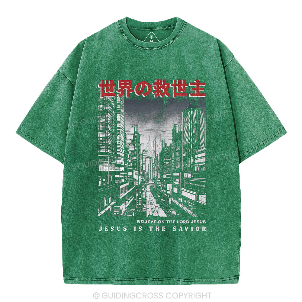 Believe On The Lord Jesus Christian Washed T-Shirt